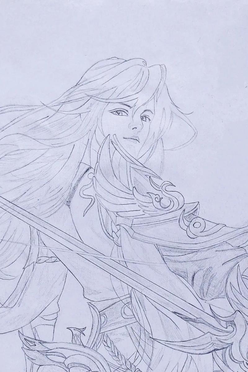王者荣耀武器素描大全，王者荣耀武器绘画