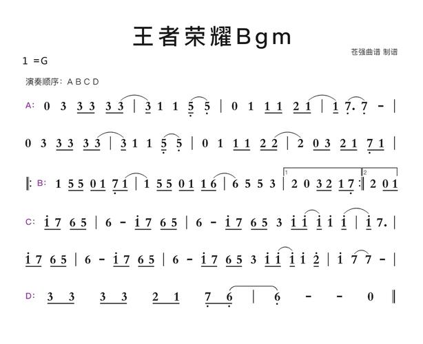 王者荣耀钢琴简谱大全 - 王者荣耀主题曲简谱钢琴