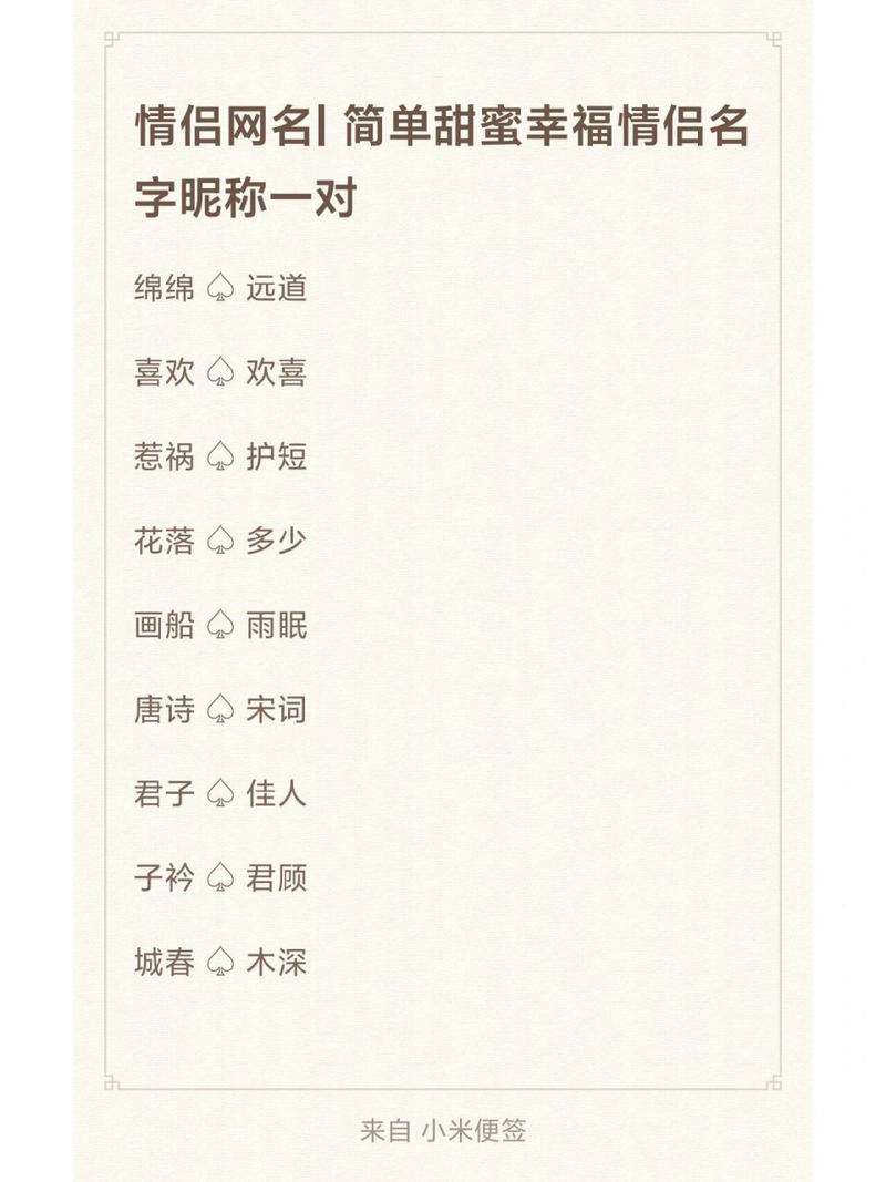 情侣王者荣耀名字大全，情侣王者荣耀名字简单